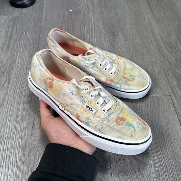 RARE Vans x Disney Little Mermaid Authentic Sneakers Limited Edition Women's 7 - Picture 1 of 9